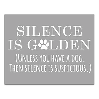 Silence is Golden Canvas Wall Art