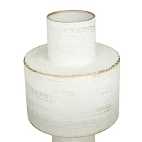 CosmoLiving by Cosmopolitan White Abstract Modern Metal Vase Set