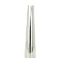 Silver Stainless Steel Metal Minimalistic Tall Floor Cone Vase