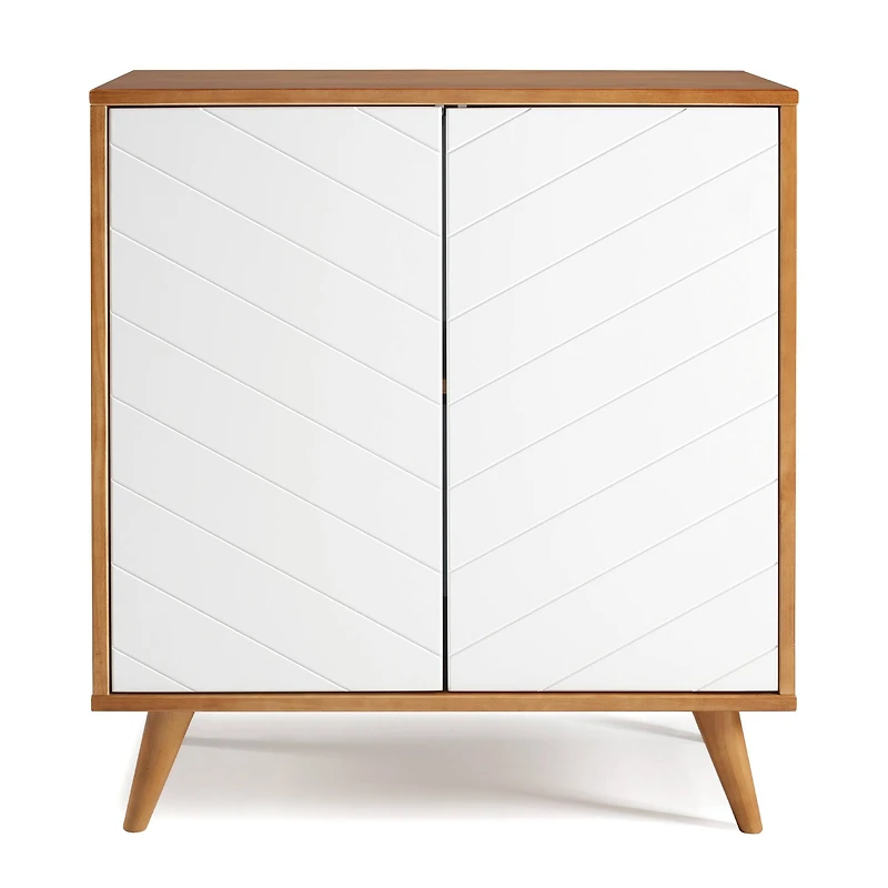 Walker Edison Chevron 2 Door Accent Cabinet