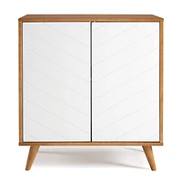Walker Edison Chevron 2 Door Accent Cabinet