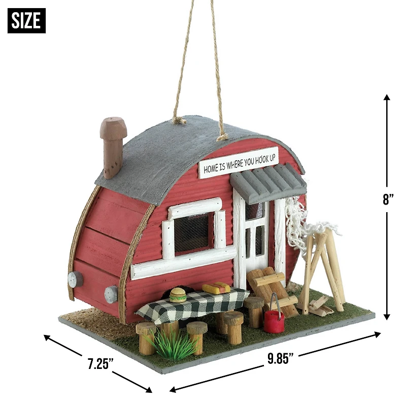 8'' Red Trailer Birdhouse