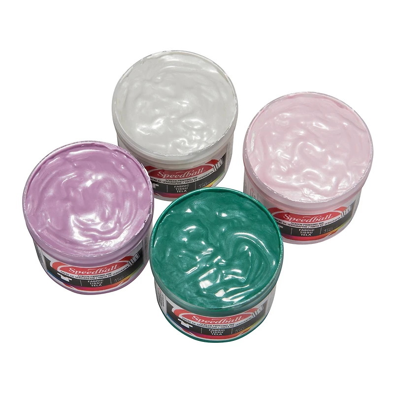Speedball® Polished Pastels Fabric Screen Printing Ink Set, 4 oz.
