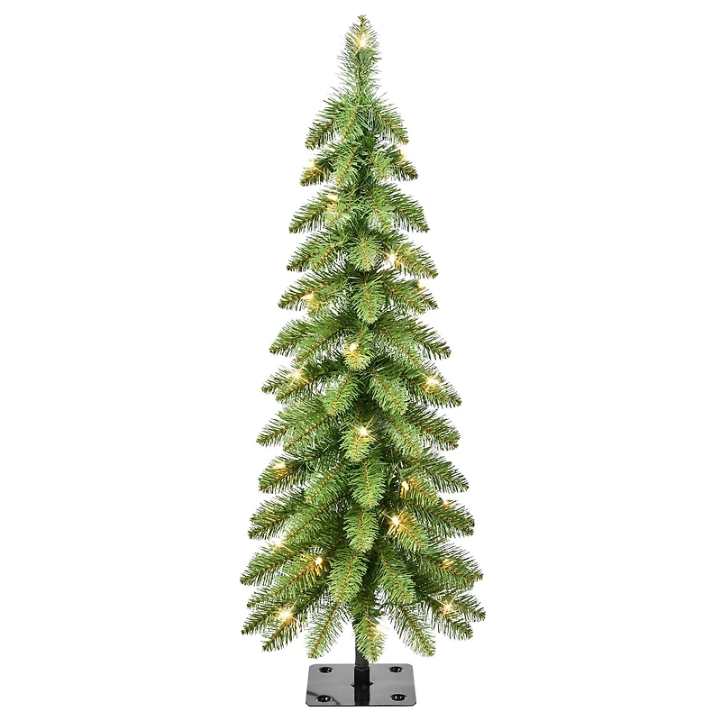 3ft. Pre-Lit Alpine Pencil Artificial Christmas Tree, Clear Lights