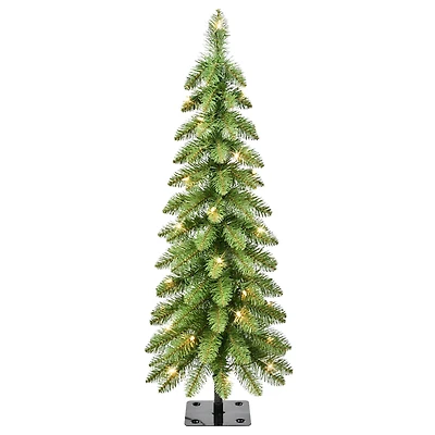 3ft. Pre-Lit Alpine Pencil Artificial Christmas Tree, Clear Lights
