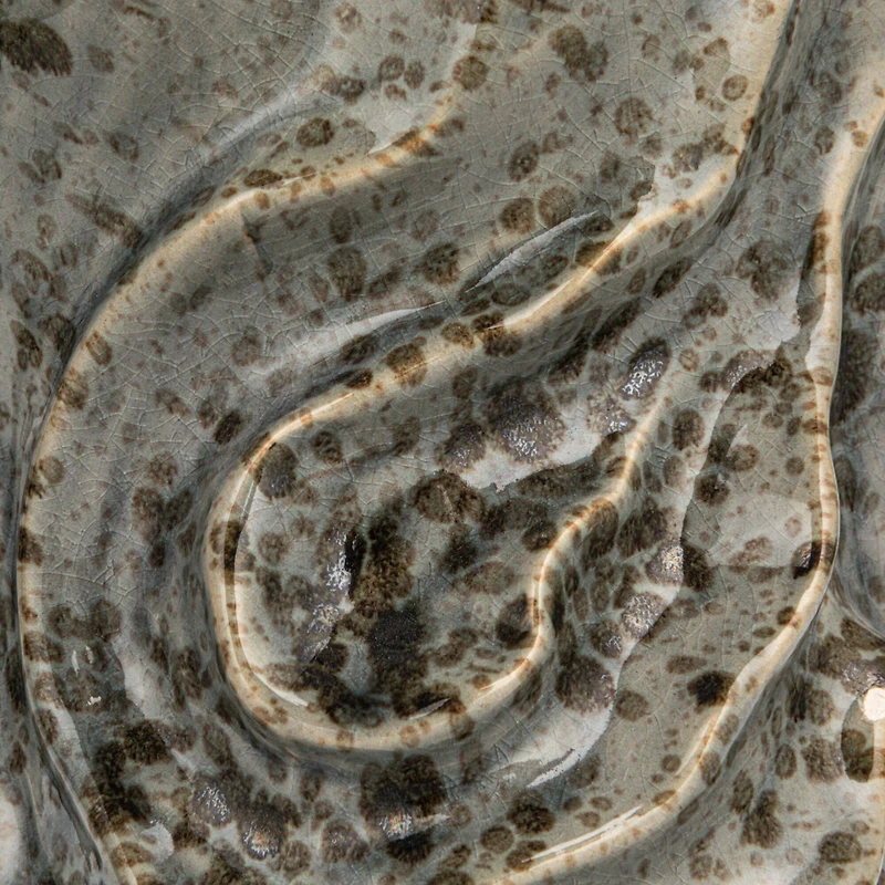 Hello Honey® 7.5" Gray Organic Ceramic Vase with Crackle Glaze