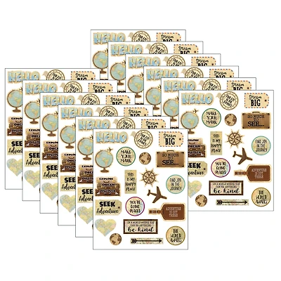 Teacher Created Resources Travel the Map Stickers, 12 Packs of 120