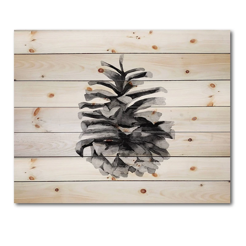 Designart - Conifer Cone Monochrome