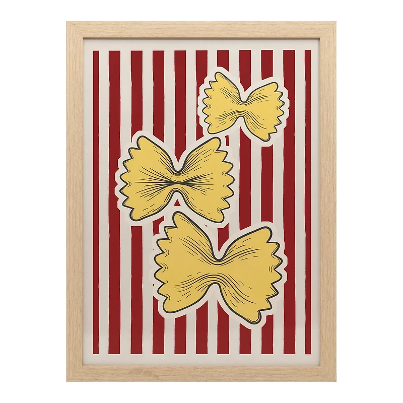 12" x 16" Yellow Farfalle Pasta Framed Wall Décor by Ashland®