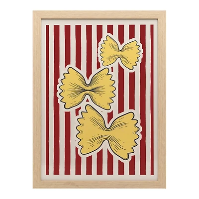 12" x 16" Yellow Farfalle Pasta Framed Wall Décor by Ashland®