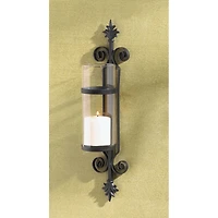 19.75" Ornate Scroll Candle Wall Sconce