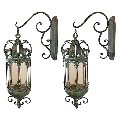 Design Toscano 21" Crown Royale Hanging Pendant Lantern Set