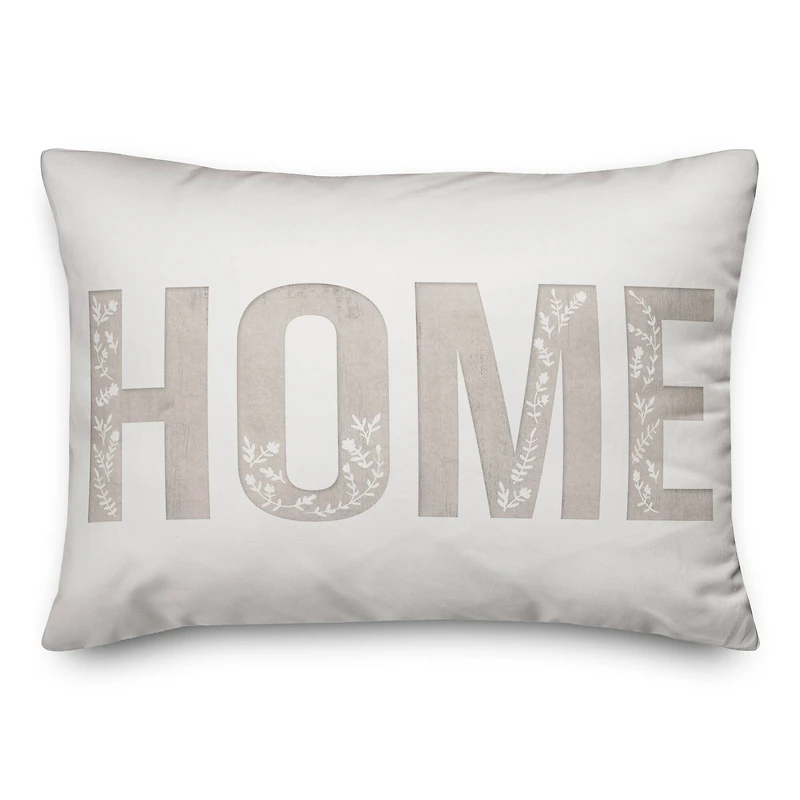 Neutral Home 20" x 14" Throw Pillow