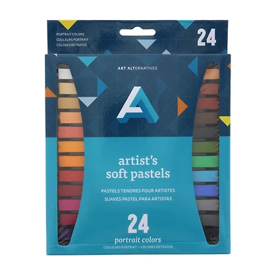 Art Alternatives Artist Soft Pastel 24 Color Set, Portrait