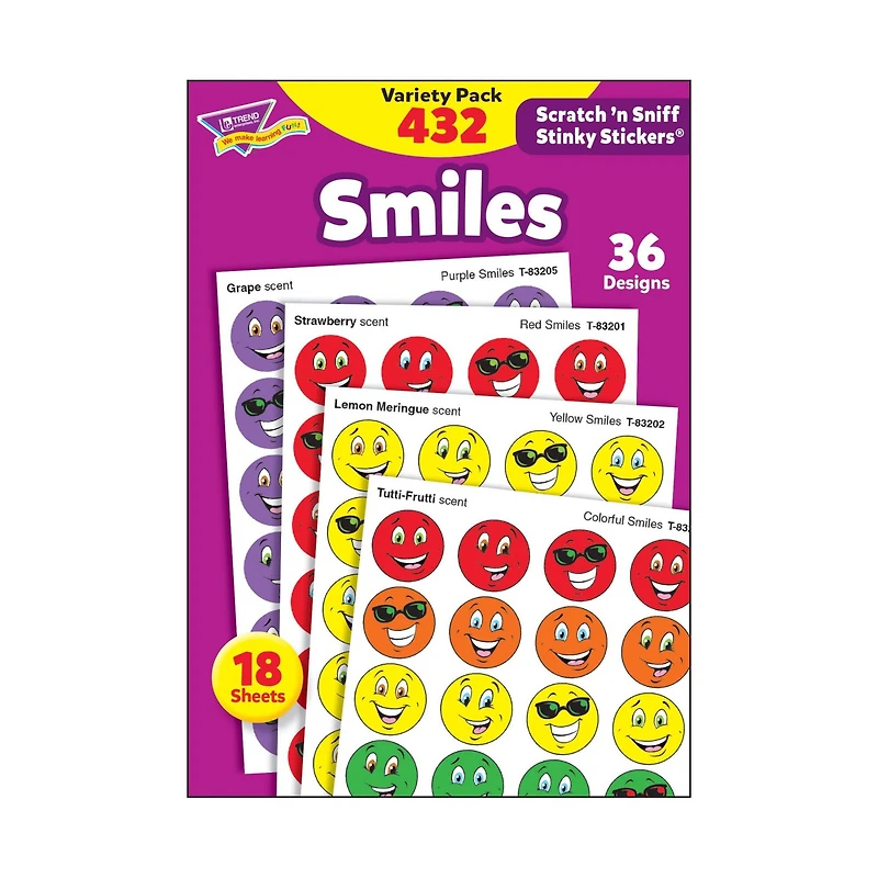 Trend Enterprises® Smiles Stinky Stickers Variety Pack, 432ct.