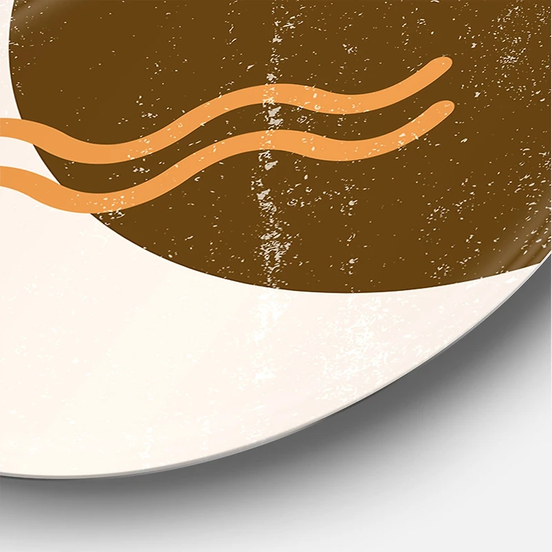 Designart - Abstract Minimal Sun and Moon In Earth Tones III