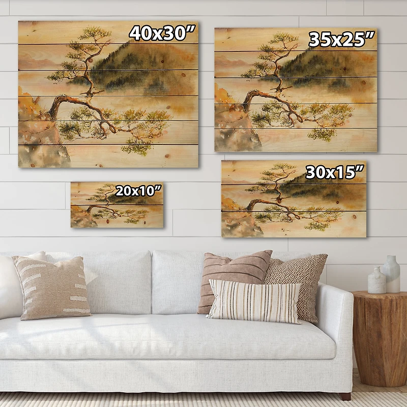 Designart - Curved Pine Tree On The Top of Sokolica Peak