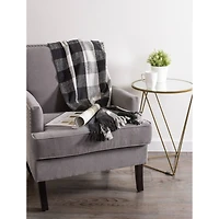 DII® Black & White Buffalo Check Throw