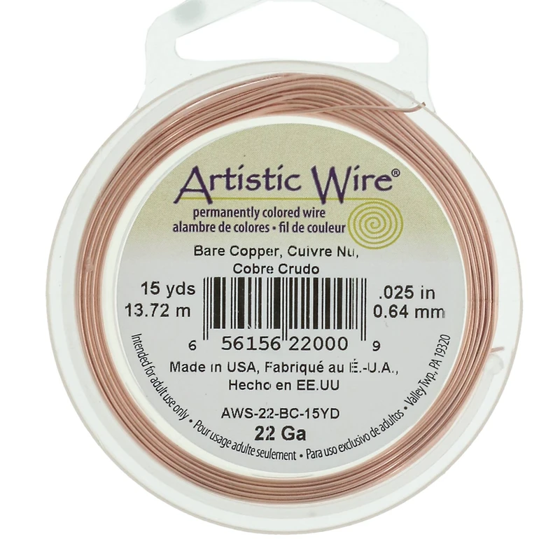 Beadalon® Artistic Wire® 22 Gauge Bare Copper Wire