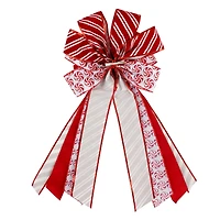 21" Red Candy Cane Tree Bow by Celebrate It®