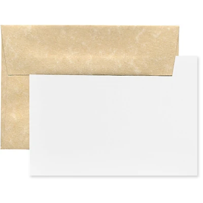 JAM Paper A7 Parchment Blank Greeting Cards & Envelopes