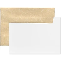 JAM Paper A7 Parchment Blank Greeting Cards & Envelopes