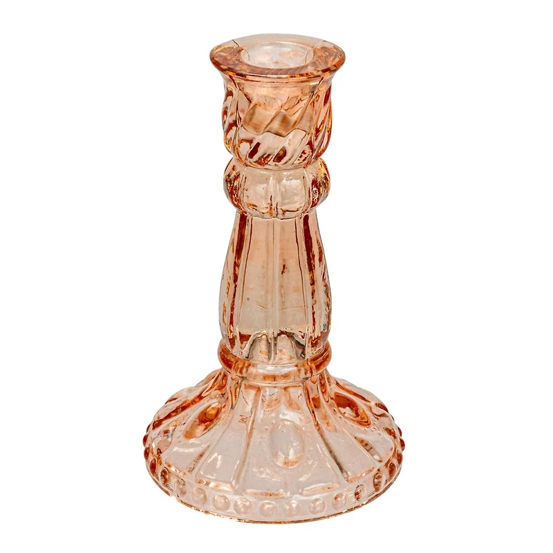 Hello Honey® 9.5" Amber Reclaimed Glass Taper Candle Holder