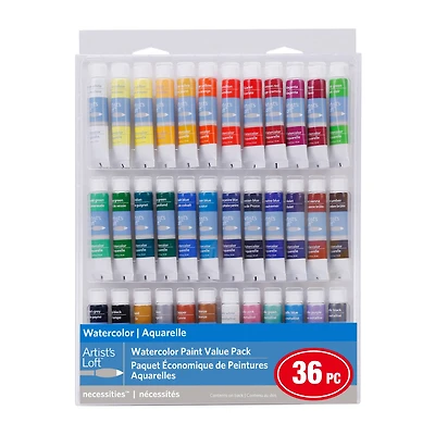 36 Color Watercolor Paint Value Pack by Artist's Loft™ Necessities™