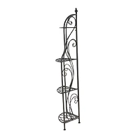 60" Black Iron Traditional Baker's Rack