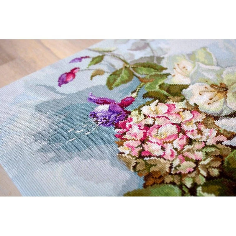 Luca-s Bouquet With Roses Counted Cross Stitch Kit