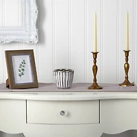 4.5" Ceramic White Vase with Silver Burnishing