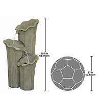 Design Toscano Three Lilies Cascading Sculptural Fountain