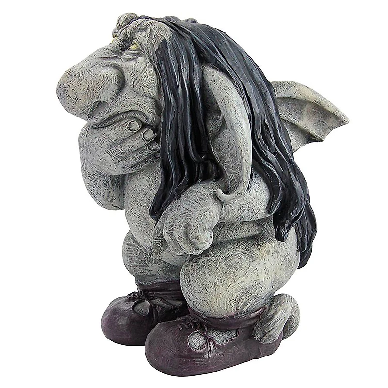 Design Toscano Pondering Sylvester, the Cynical Gnome Troll Statue