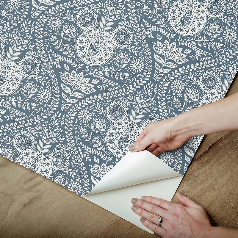 RoomMates Disney® Mickey Mouse Block Print Peel & Stick Wallpaper