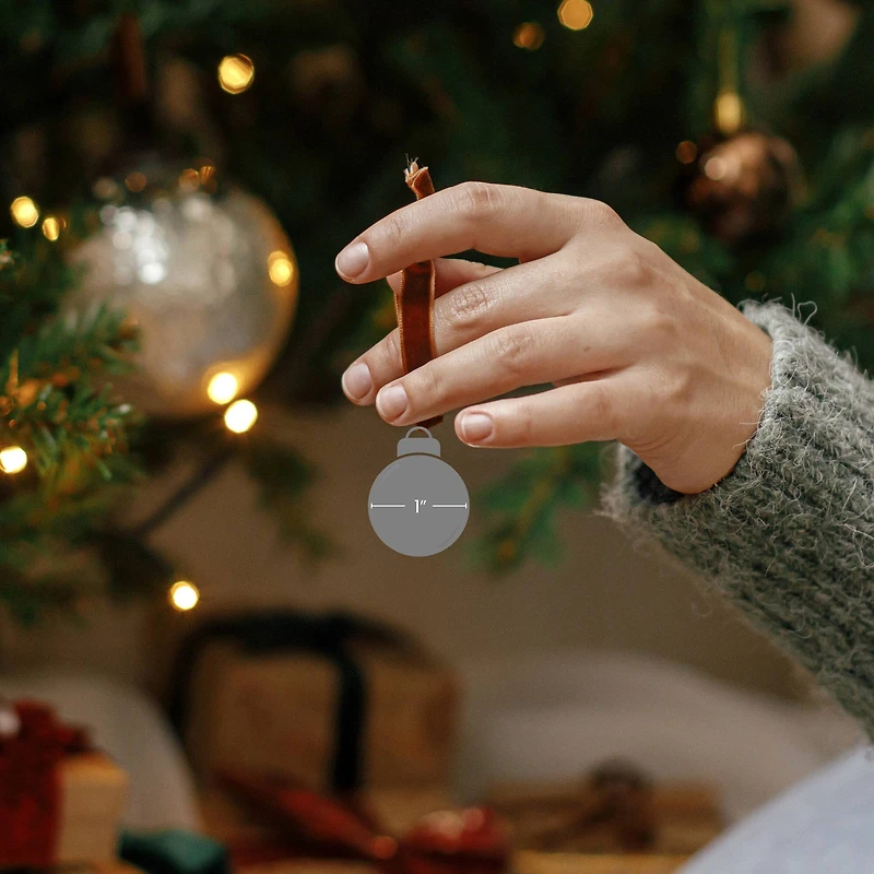 24ct. 1" 2-Finish Silver Glass Ball Ornaments