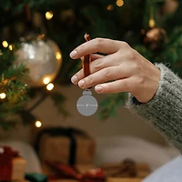 24ct. 1" 2-Finish Silver Glass Ball Ornaments