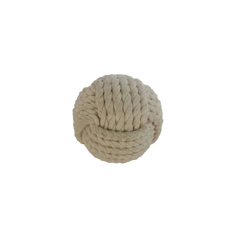 4" Natural Brown Rope Orb Accent Set