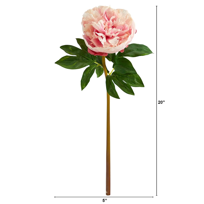 Light Pink Peony Artificial Flower Stem, 3ct.