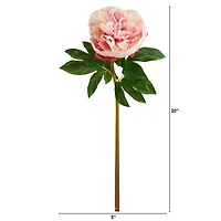 Light Pink Peony Artificial Flower Stem, 3ct.