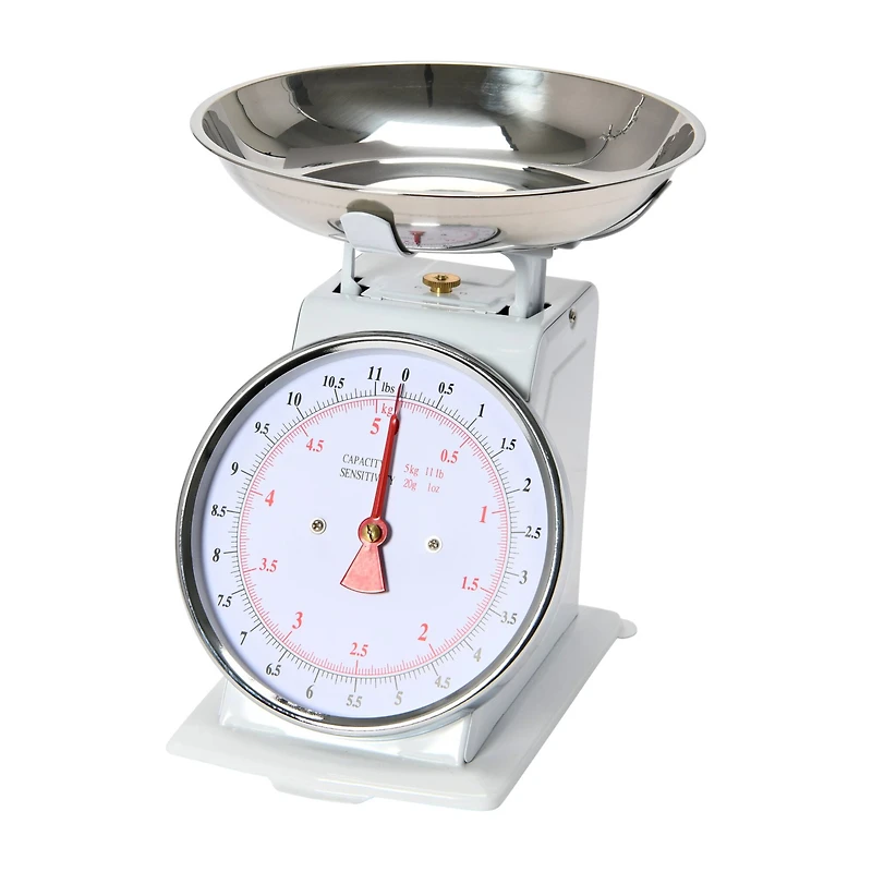 Hello Honey® White Metal Kitchen Scale with Removable Tray