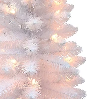 6 Pack: 3ft. Pre-Lit White Artificial Christmas Tree in Burlap Base, Clear Lights