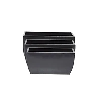 Black Modern Planter, Set of 3" 20", 18", 16"