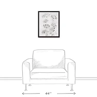 Neutral Botanicals 17.73" x 21.73" Black Framed Canvas