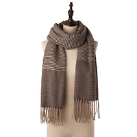 Glitzhome® 73" Gray Scarf with Tassels