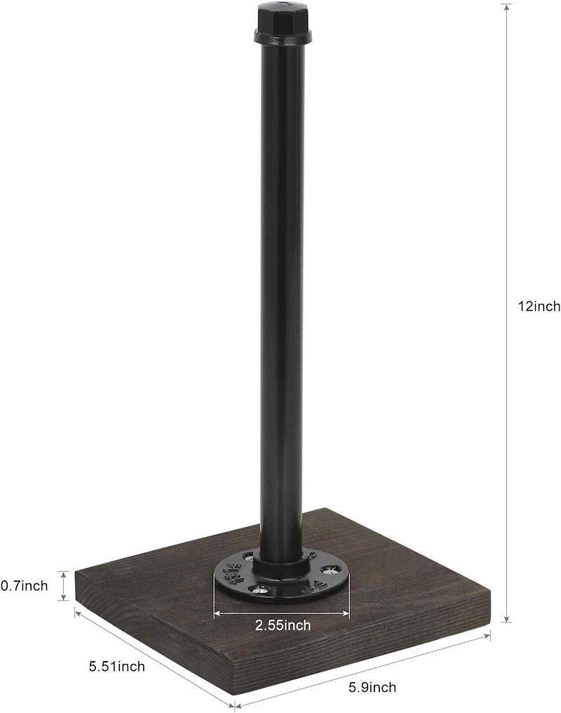 12" Industrial Free Standing Countertop Paper Towel Holder