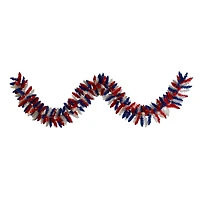 9ft. Warm LED Light Patriotic Garland