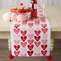 DII® 72" Conversation Hearts Print Table Runner