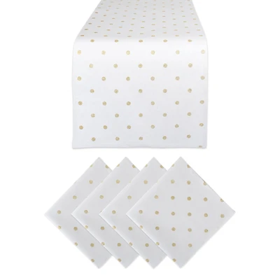 DII® Polka Dot Table Runner & Napkins Set