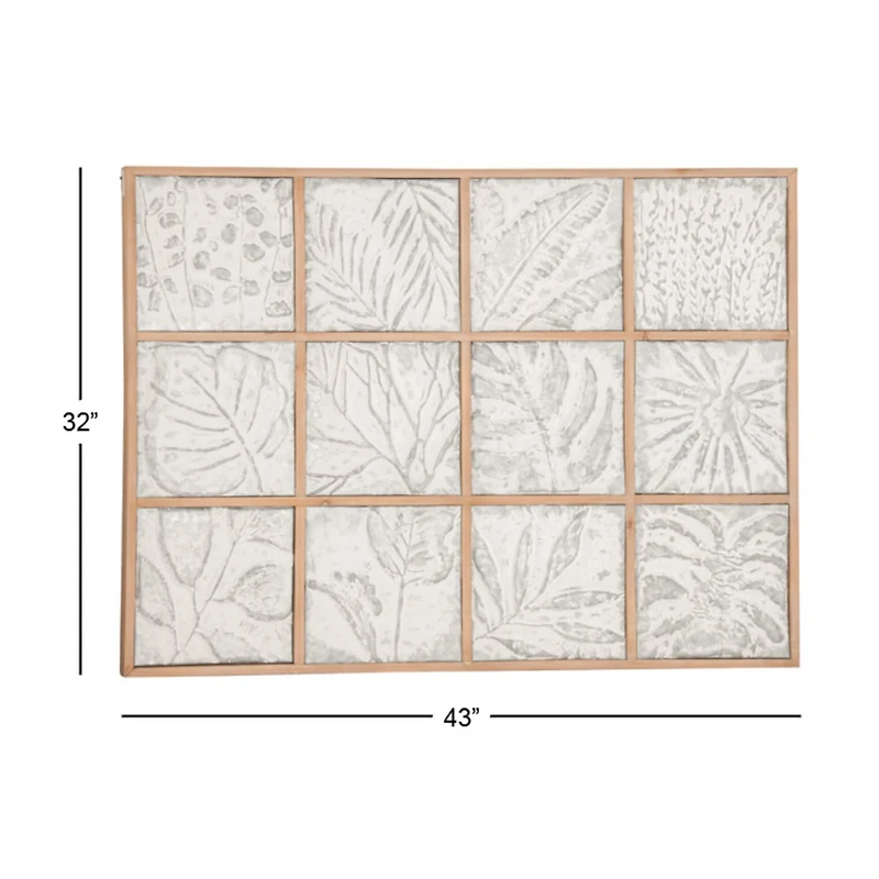 Grey Iron Farmhouse Wall Art, 32" x 43" x 1"