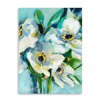 White Floral Still Life Canvas Giclee